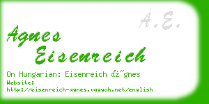 agnes eisenreich business card